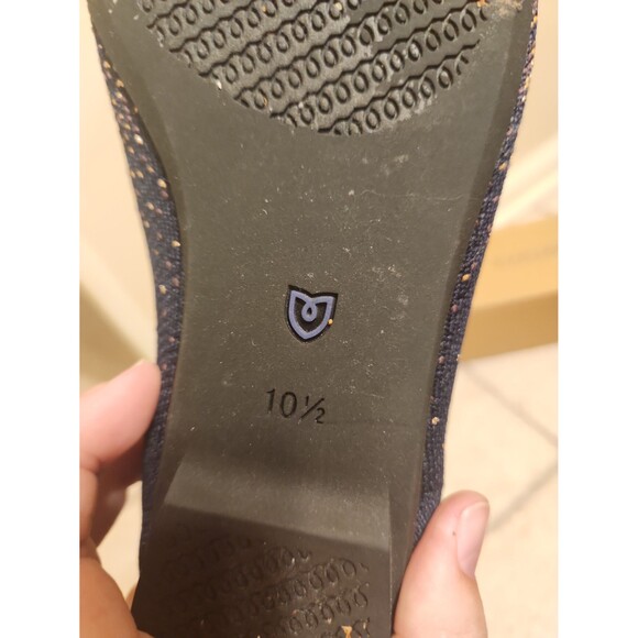 Rothy's "The Point" Flats in "Midnight Metallic" Dark Blue & Rose Gold Size 10.5 - Picture 7 of 11